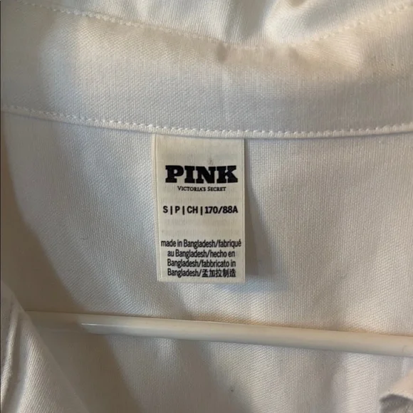 PINK Victoria's Secret White button down - Picture 2 of 6